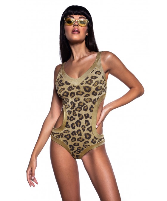 'AFRICAN CHIC' ANIMAL PRINTED ONEPIECE SWIMSUIT