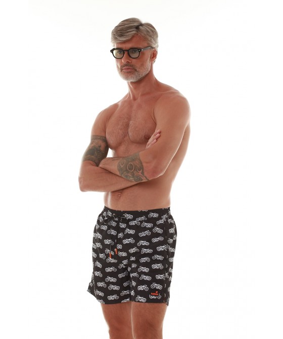 'MOTO' PRINTED MEN'S SWIMWEAR BERMUDA