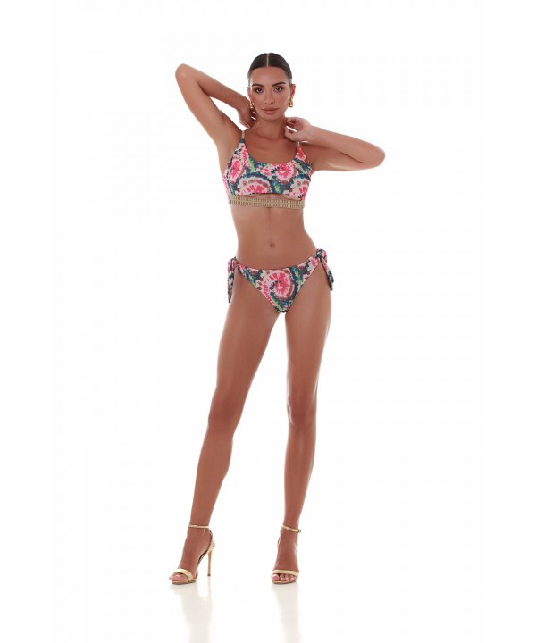 'BATIK' ΜΠΟΥΣΤΑΚΙ ΜΠΙΚΙΝΙ CROP ΤΟΠ ΜΕ ΤΥΠΩΜΑ