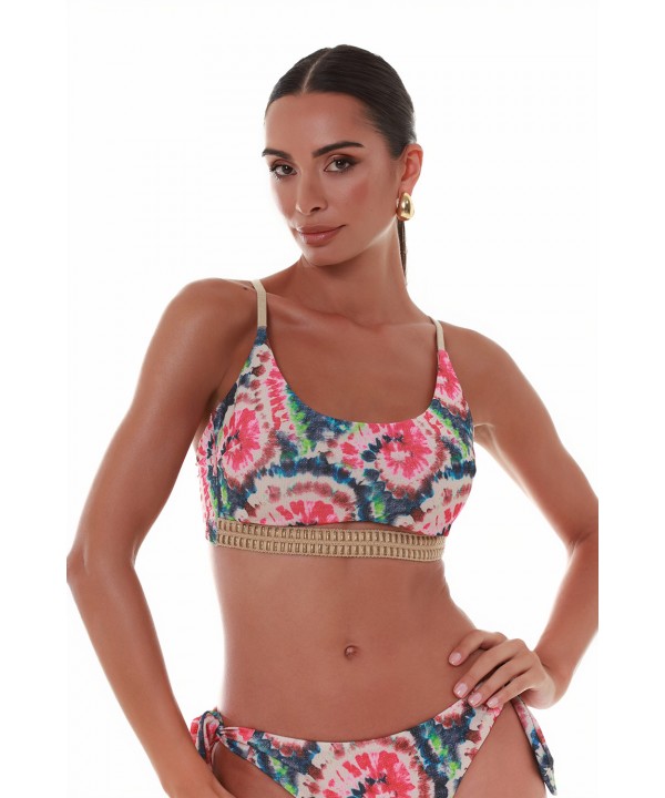 'BATIK' ΜΠΟΥΣΤΑΚΙ ΜΠΙΚΙΝΙ CROP ΤΟΠ ΜΕ ΤΥΠΩΜΑ