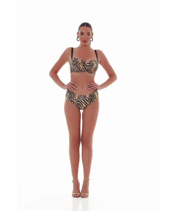 'SPIRIT ANIMAL' UNDERWIRED BIKINI TOP IN CUP E