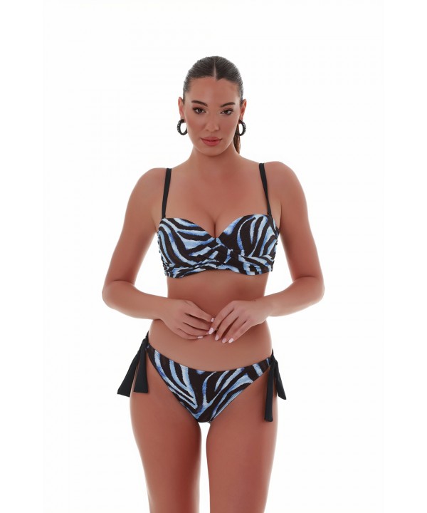 'SAFARI CHIC' ΣΤΡΑΠΛΕΣ ΜΠΙΚΙΝΙ ΤΟΠ ΜΕ ΜΠΑΝΕΛΑ ΣΕ CUP D