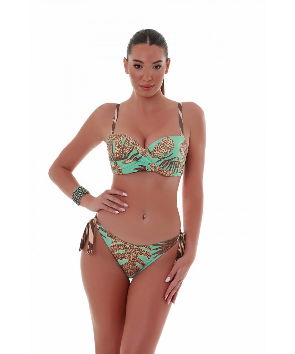 'AFRICANA' ΣΤΡΑΠΛΕΣ ΜΠΙΚΙΝΙ ΤΟΠ ΜΕ ΜΠΑΝΕΛΑ ΣΕ CUP D