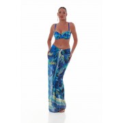 'BLUE LAGOON' PRINTED LONG PAREO