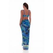 'BLUE LAGOON' PRINTED LONG PAREO