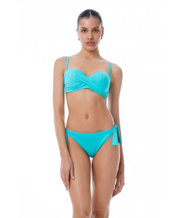 'SOLIDS' STRAPLESS UNDERWIRED BIKINI TOP IN CUP D