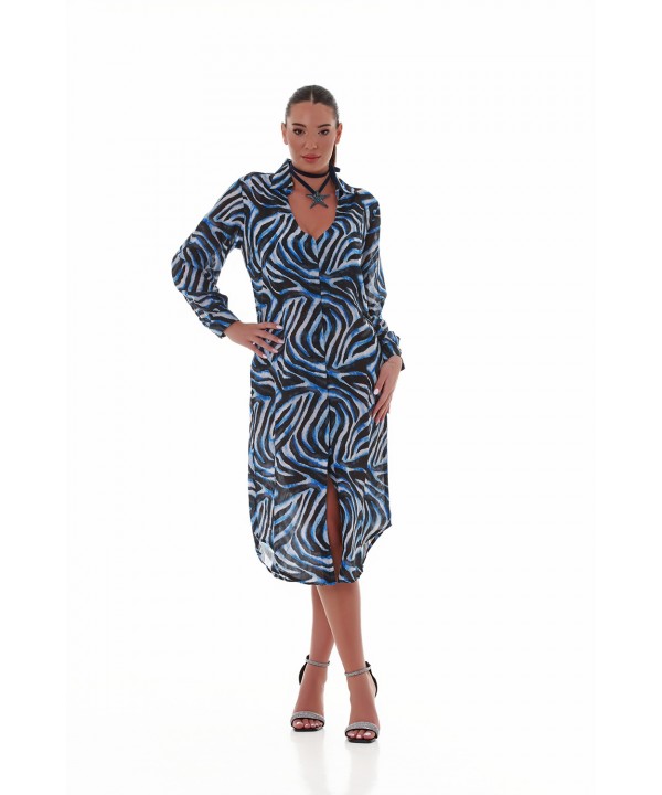 'SAFARI CHIC' ΦΟΡΕΜΑ ΜΕ 'V' ΛΑΙΜΟΚΟΨΗ