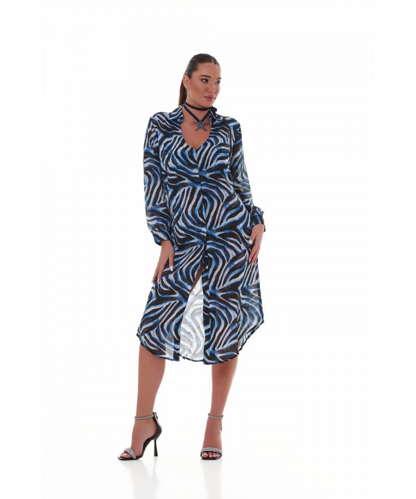 'SAFARI CHIC' ΦΟΡΕΜΑ ΜΕ 'V' ΛΑΙΜΟΚΟΨΗ