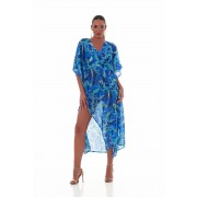 'BLUE LAGOON' ΜΑΚΡΥ ΚΑΦΤΑΝΙ ΜΕ 'V' ΛΑΙΜΟΚΟΨΗ