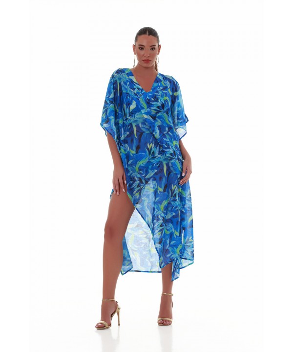 'BLUE LAGOON' ΜΑΚΡΥ ΚΑΦΤΑΝΙ ΜΕ 'V' ΛΑΙΜΟΚΟΨΗ
