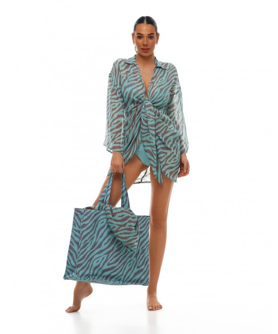 'CANDY RUSH' ΤΣΑΝΤΑ ΘΑΛΑΣΣΗΣ ΜΕ ΖΕΒΡΕ ΤΥΠΩΜΑ