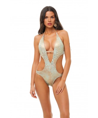 'WILD CAT' ONEPIECE SWIMSUIT WITH CUT-OUTS