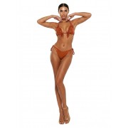 'REFLECTION' TRIANGLE BIKINI TOP WITH FRINGES