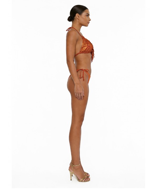 'REFLECTION' TRIANGLE BIKINI TOP WITH FRINGES
