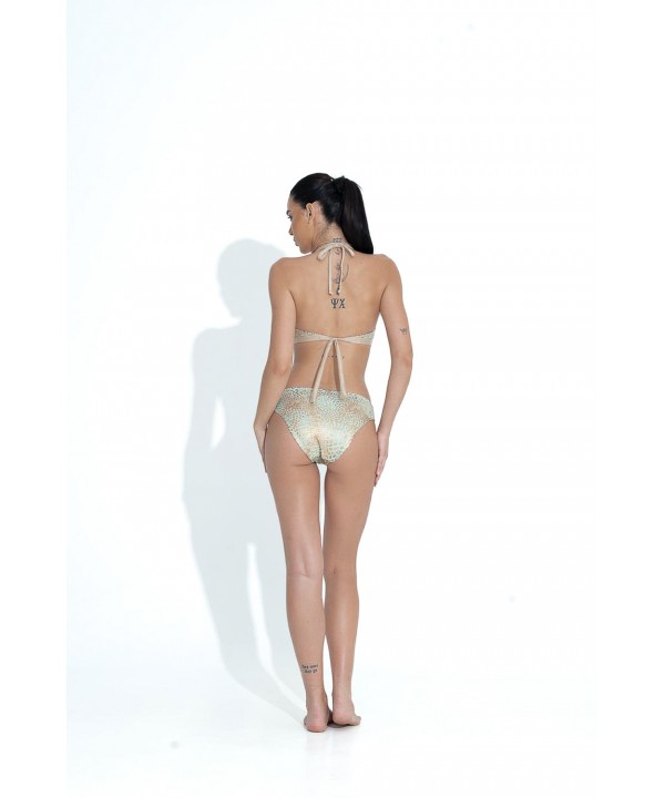 'WILD CAT' UNDERWIRED BIKINI TOP IN CUP D