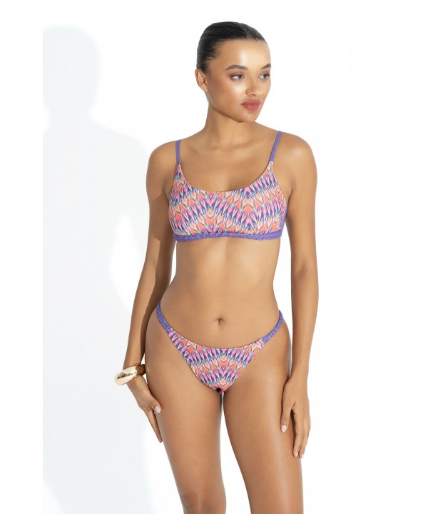  'INDIANA' ΜΠΟΥΣΤΑΚΙ ΜΠΙΚΙΝΙ CROP ΤΟΠ ΜΕ ΤΥΠΩΜΑ