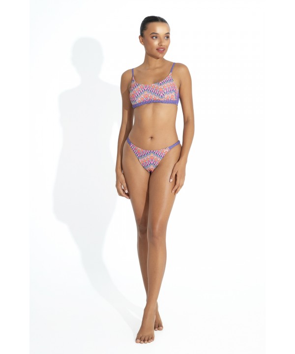  'INDIANA' ΜΠΟΥΣΤΑΚΙ ΜΠΙΚΙΝΙ CROP ΤΟΠ ΜΕ ΤΥΠΩΜΑ