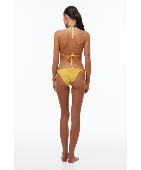 'MAGIC COTTON' KNITTED TRIANGLE BIKINI TOP 
