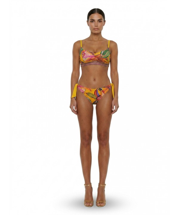 'HOT TROPIC' ΜΠΟΥΣΤΑΚΙ ΜΠΙΚΙΝΙ CROP ΤΟΠ ΜΕ ΤΥΠΩΜΑ