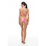 'SUN BLOCK' PRINTED PUSH-UP BIKINI TOP