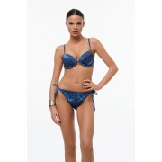 'OCEAN BLUE' PRINTED PUSH-UP BIKINI TOP