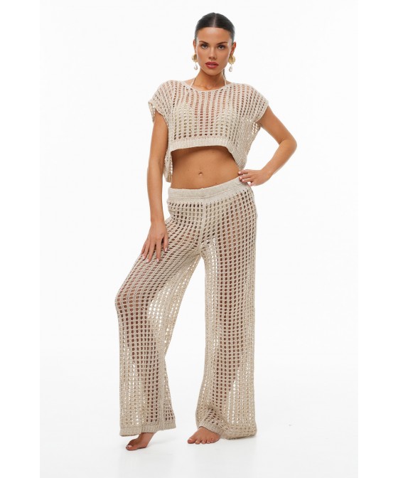 'MAGIC COTTON' ΠΛΕΚΤΟ ΔΙΑΤΡΗΤΟ CROP TOP