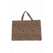 'CHOCO LOVERS' ZEBRA PRINTED BEACH BAG