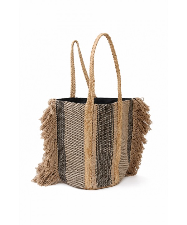 'PASSPARTOUT' BEACH BAG WITH CROCHET DETAILS
