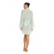 'WILD CAT' PRINTED MINI KIMONO IN V-NECKLINE