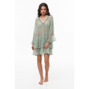 'WILD CAT' SEMI-SHEER DRESS WITH RUFFLES