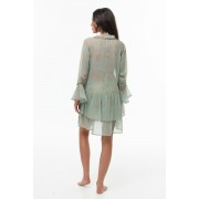 'WILD CAT' SEMI-SHEER DRESS WITH RUFFLES