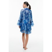 'SEA TREASURE' SEMI-SHEER RUFFLE DRESS