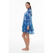 'SEA TREASURE' SEMI-SHEER RUFFLE DRESS